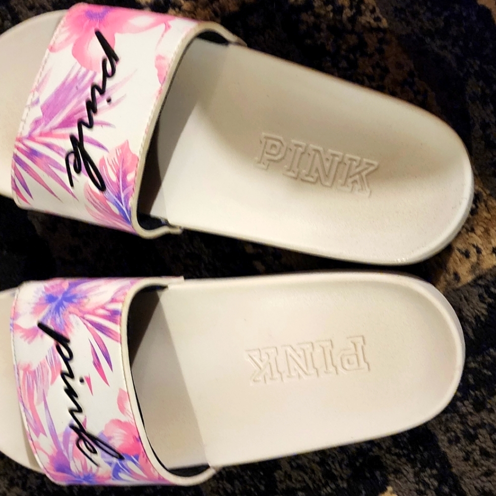 Pink slides SZ 8 women